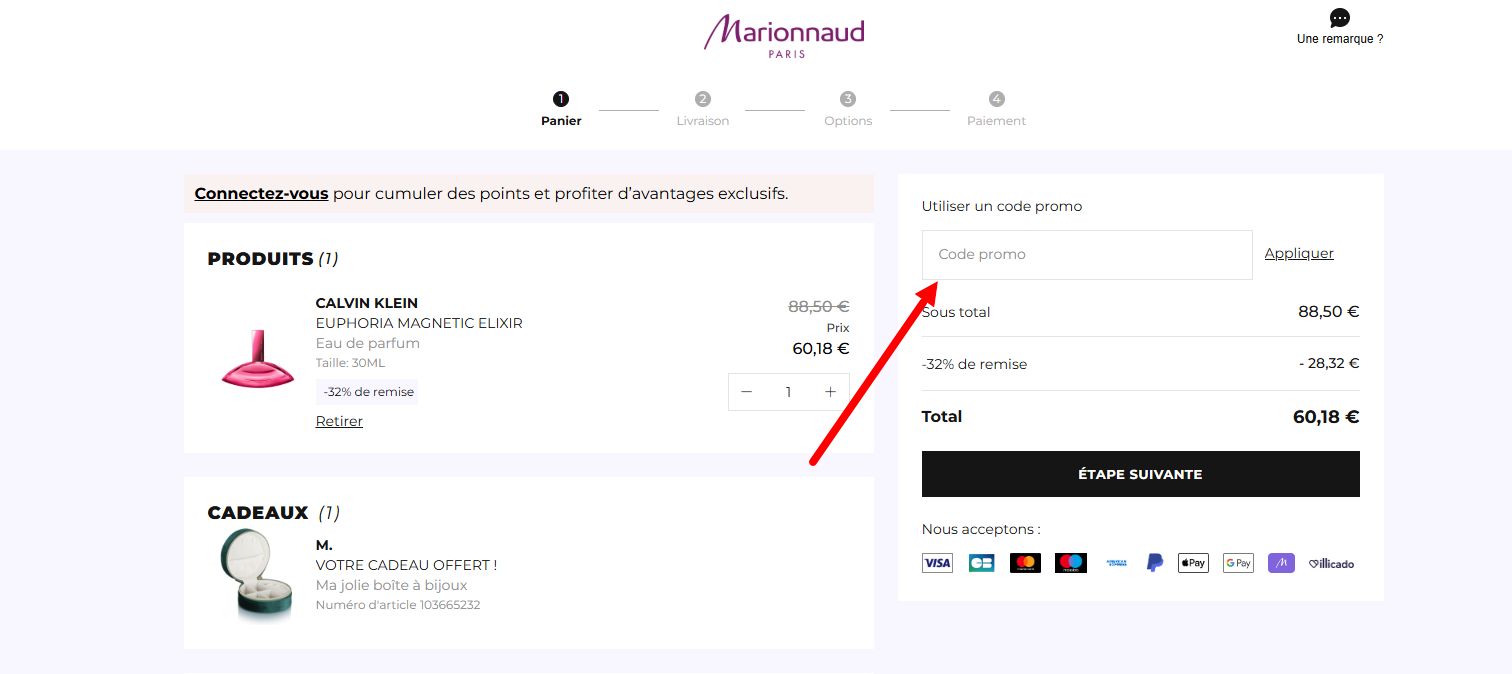 code promo Marionnaud