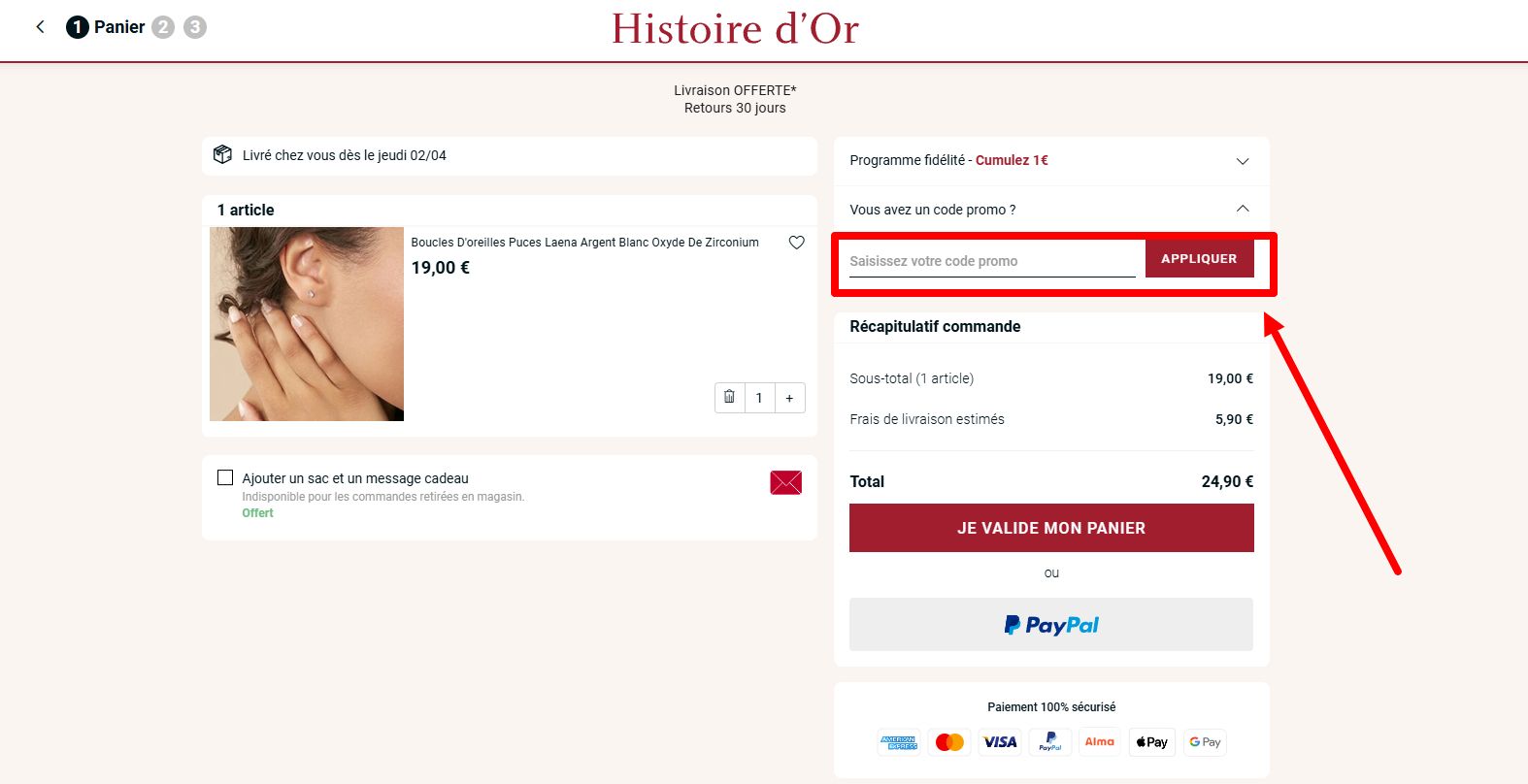 code promo Histoire d'Or