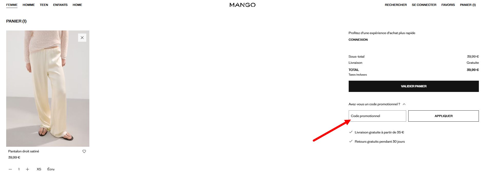 code promo Mango
