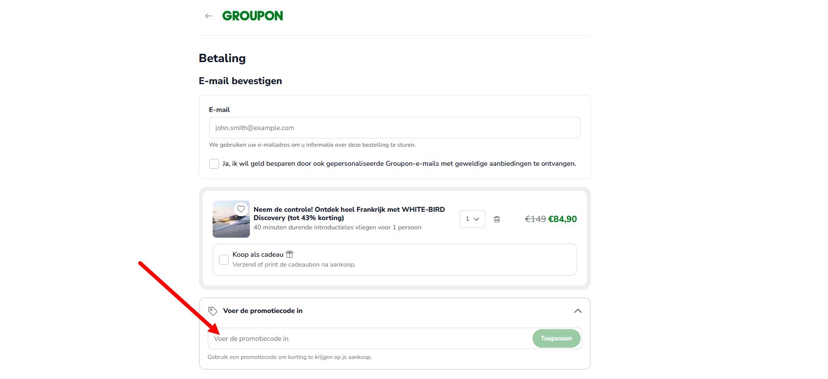 code promo Groupon