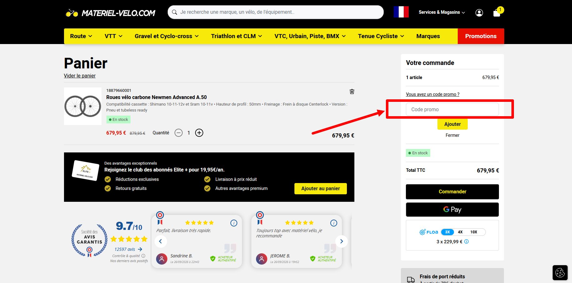 Materiel Velo