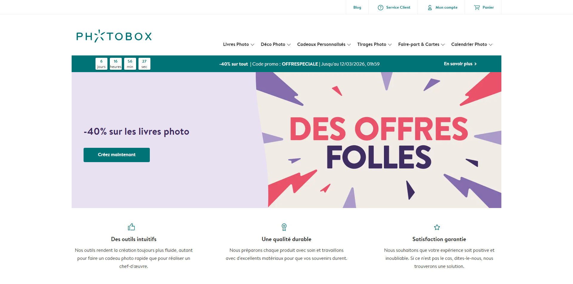 code promo PhotoBox