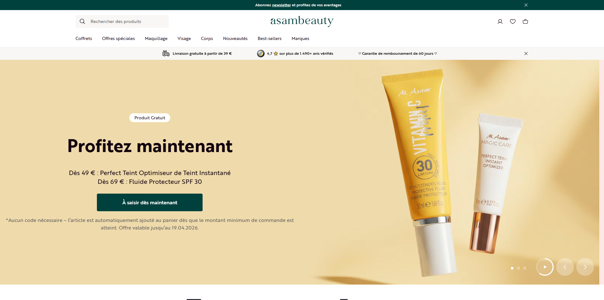 code promo Asambeauty