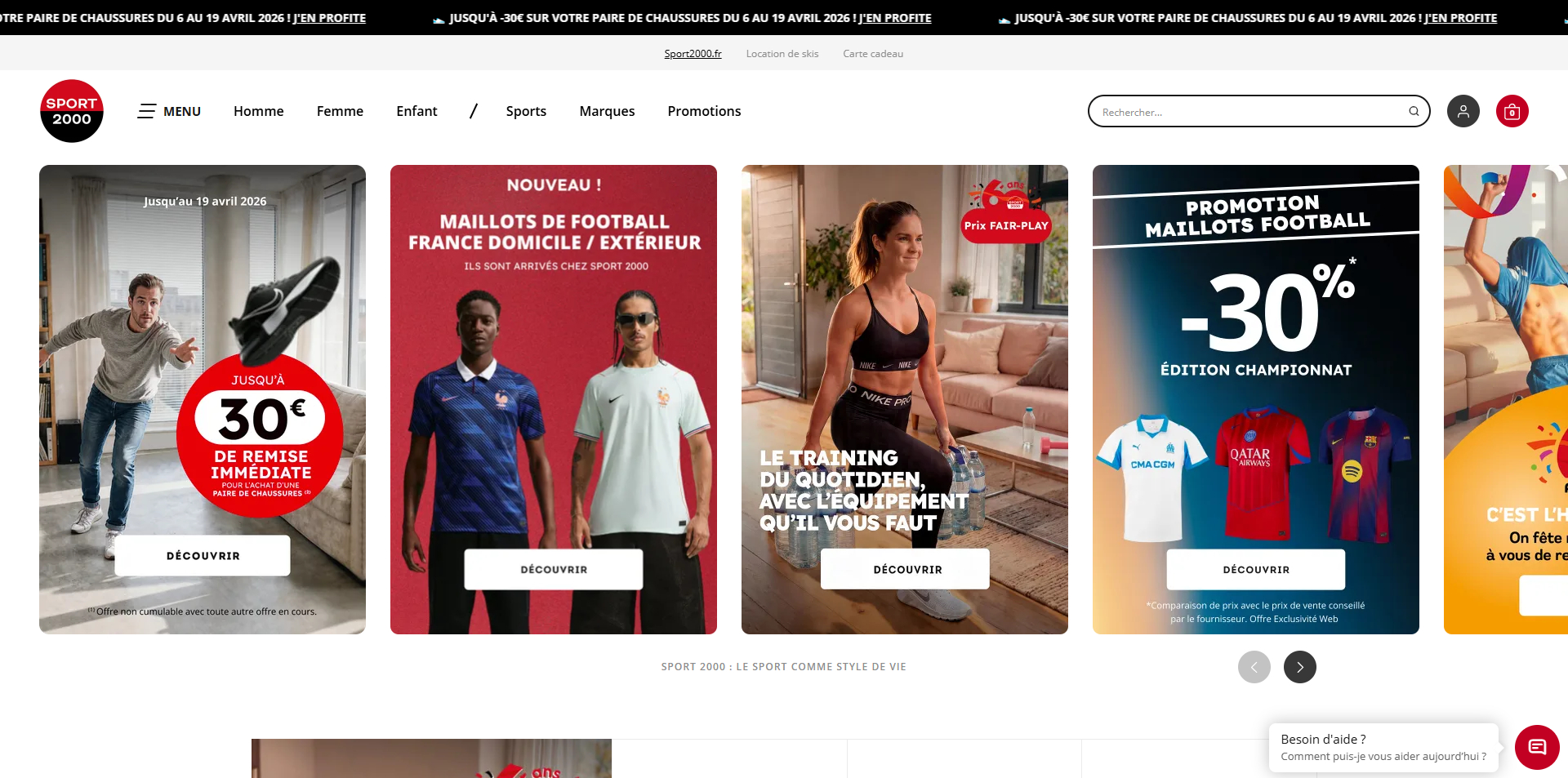 code promo Sport 2000