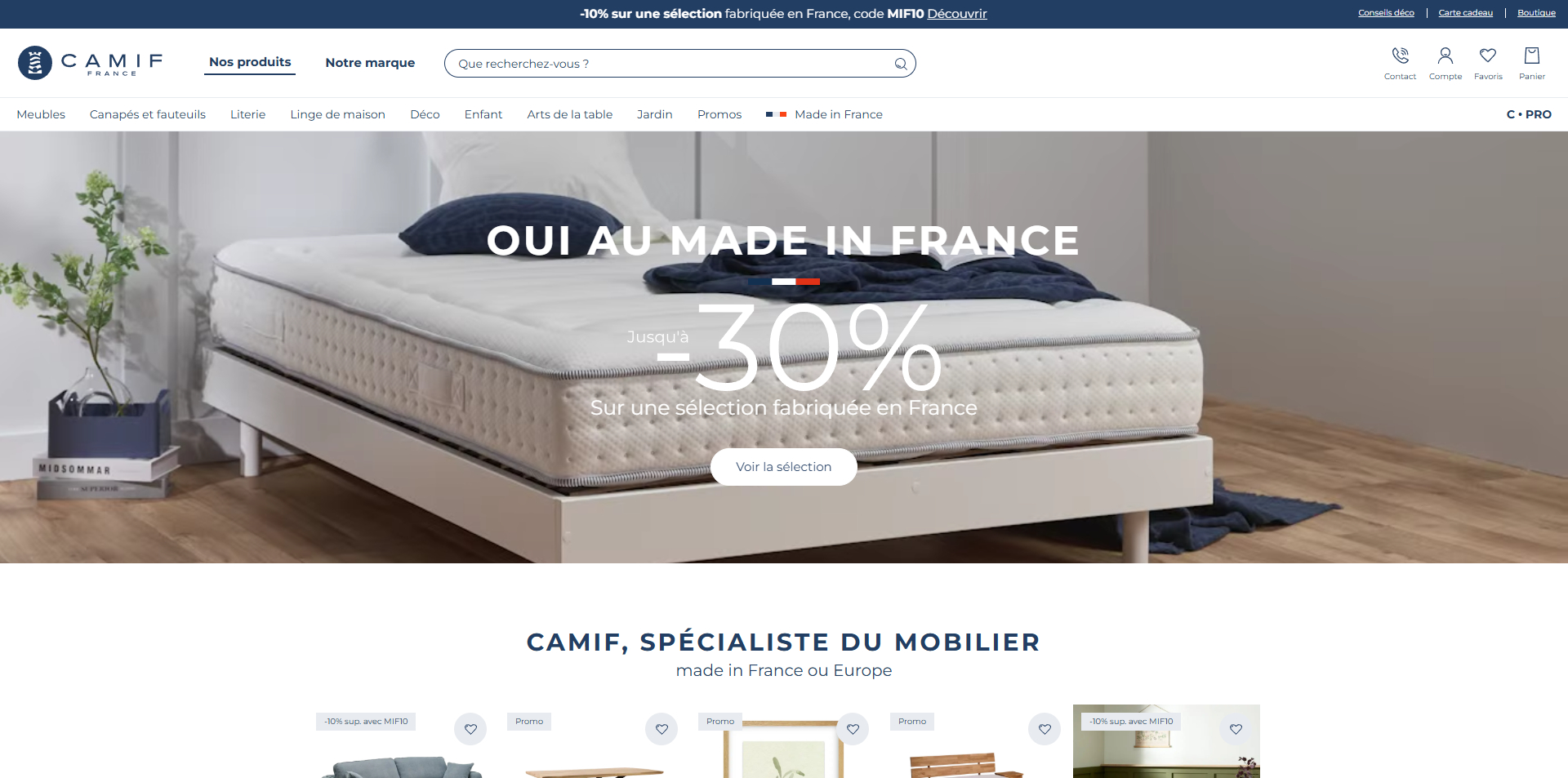 code promo Camif