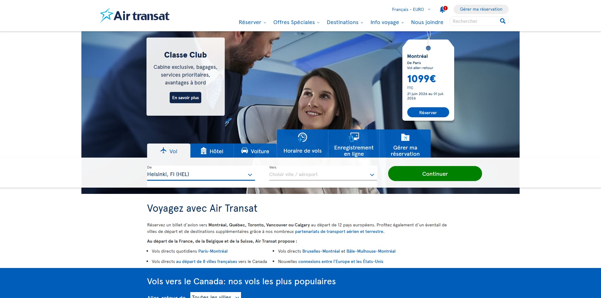 code promo Air Transat