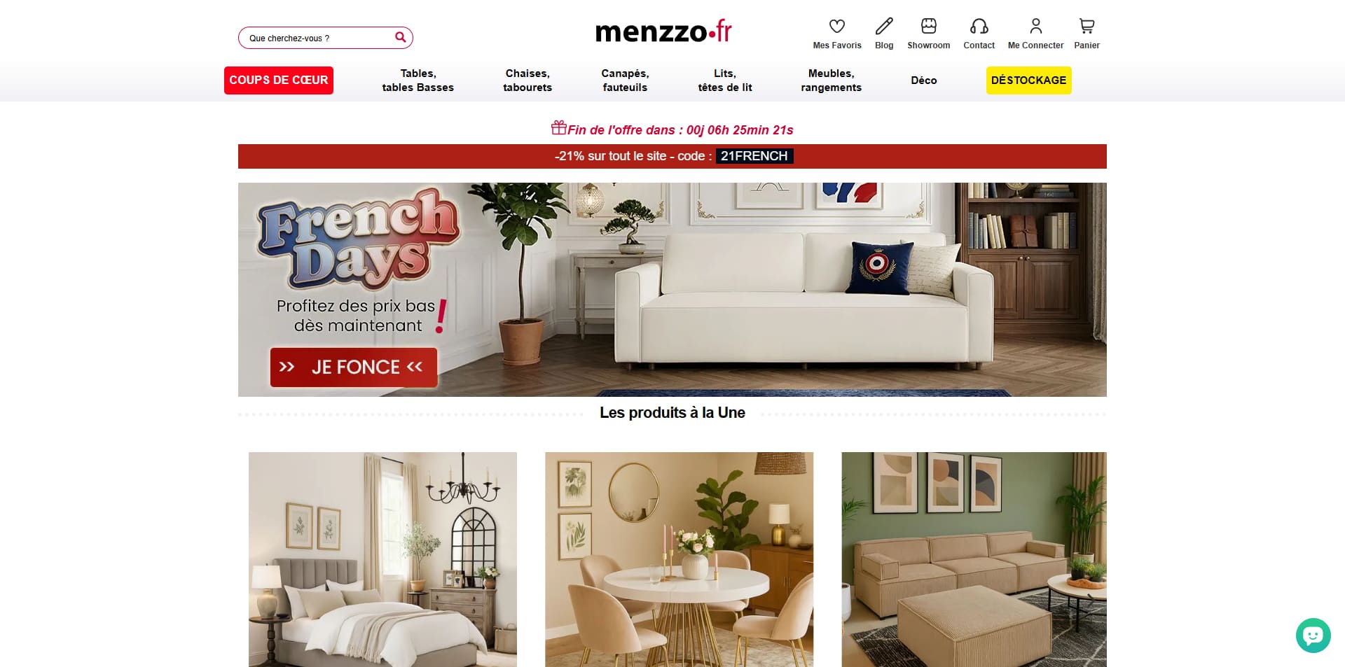 code promo Menzzo