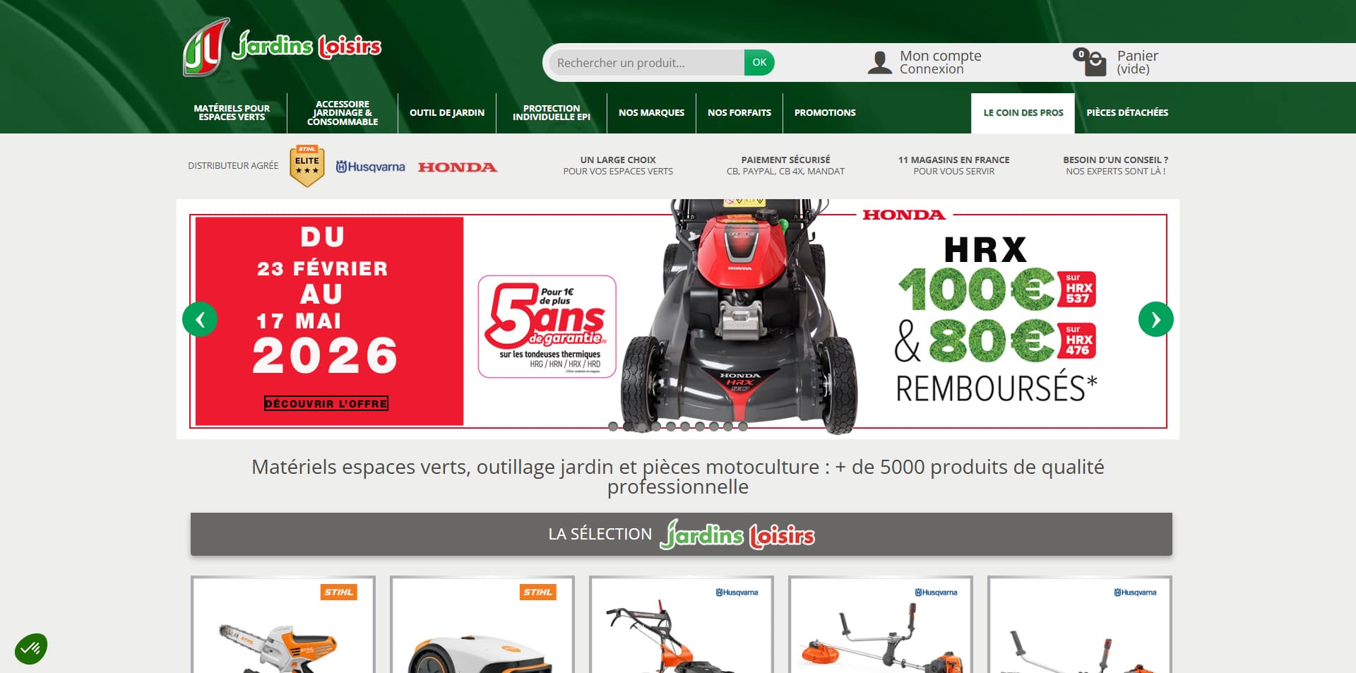 code promo Jardins-Loisirs