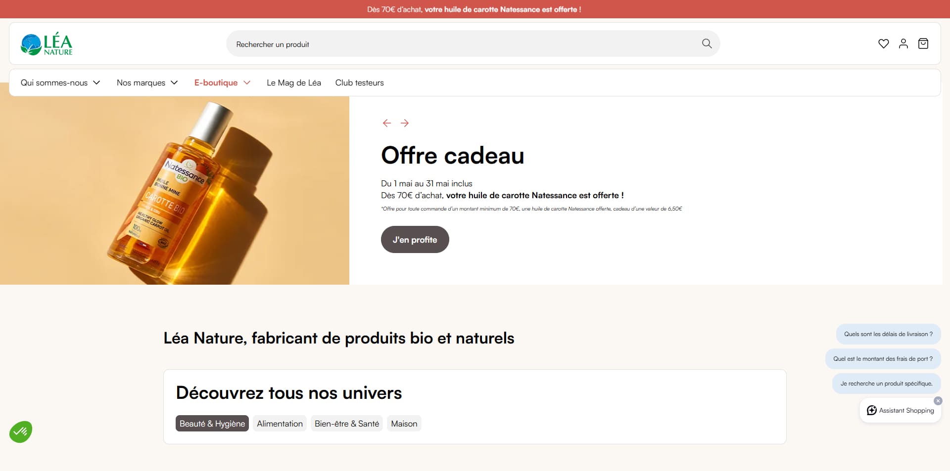 code promo Léa Nature