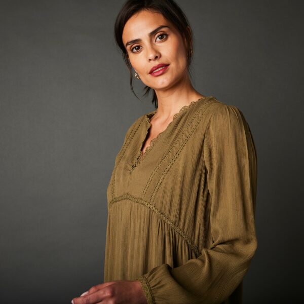 Robe Bohème Crépon Uni - Blancheporte – Image 2