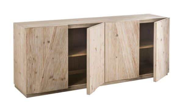 VICTOR - Buffet 4 Portes battantes en Pin Massif - 1 Etagère par porte - SIGNATURE – Image 10