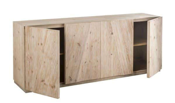 VICTOR - Buffet 4 Portes battantes en Pin Massif - 1 Etagère par porte - SIGNATURE – Image 8
