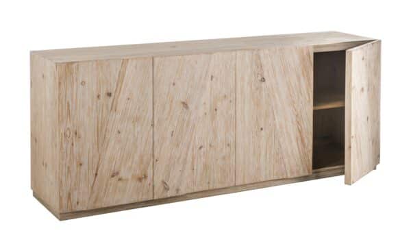 VICTOR - Buffet 4 Portes battantes en Pin Massif - 1 Etagère par porte - SIGNATURE – Image 9