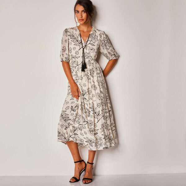 Robe Longue Volantée Imprimée - Blancheporte – Image 2