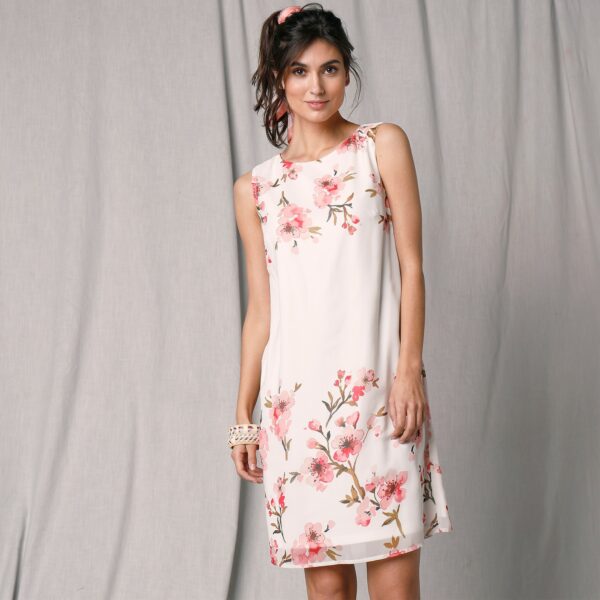 Robe Courte Sans Manches Voile Base Imprimée - Blancheporte – Image 2