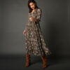 Robe Longue Cache-cœur Imprimée Bicolore - Blancheporte