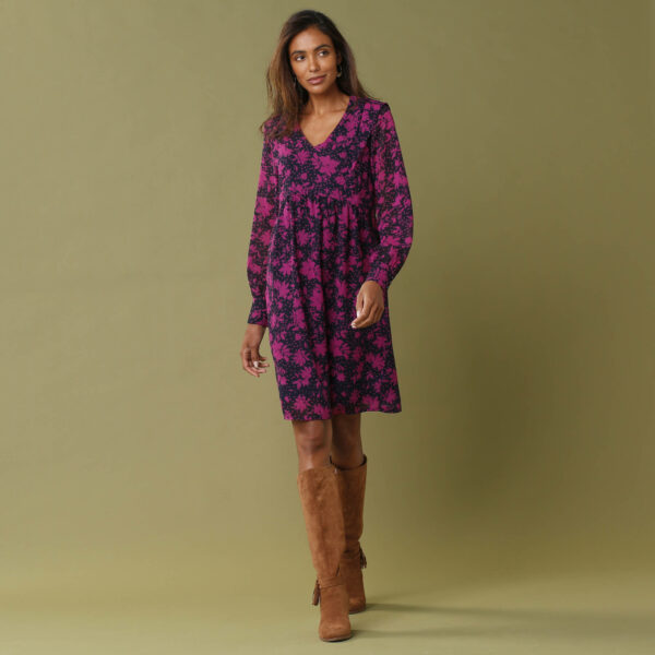 Robe Voile Georgette Imprimé Végétal Stylisé - Blancheporte – Image 2