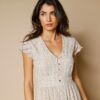 Robe longue dentelle macramé - 42 - Beige - Lora Zellini