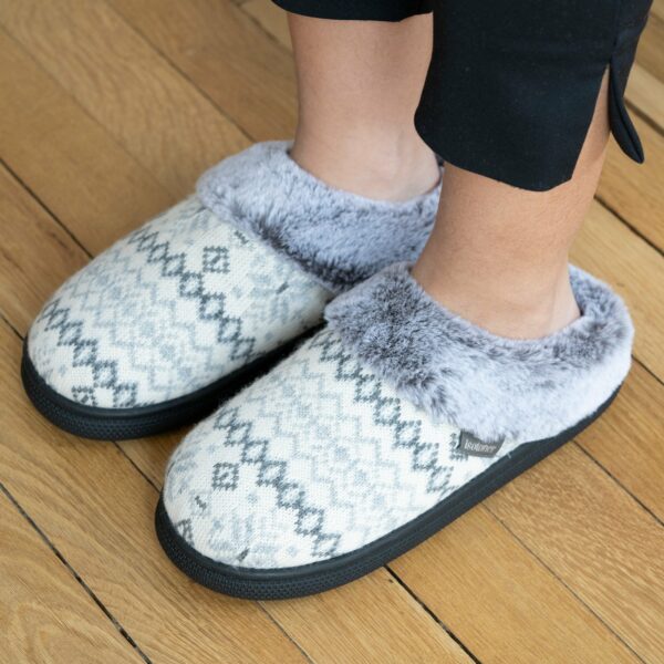 Isotoner - Chaussons mules Femme BLOUP Jacquard