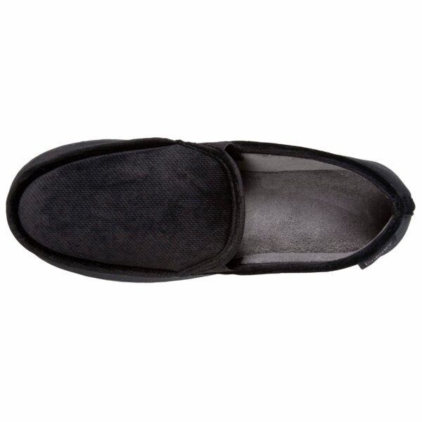 Isotoner - Chaussons mocassins Homme Noir chevrons