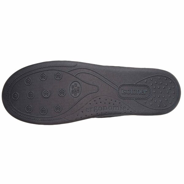 Isotoner - Chaussons mocassins Homme Noir chevrons – Image 3