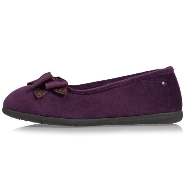 Isotoner - Chaussons ballerines Femme Aubergine – Image 2