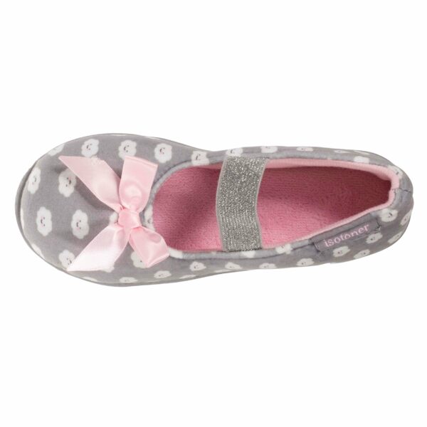 Isotoner - Chaussons ballerines Enfant Gris Nuage