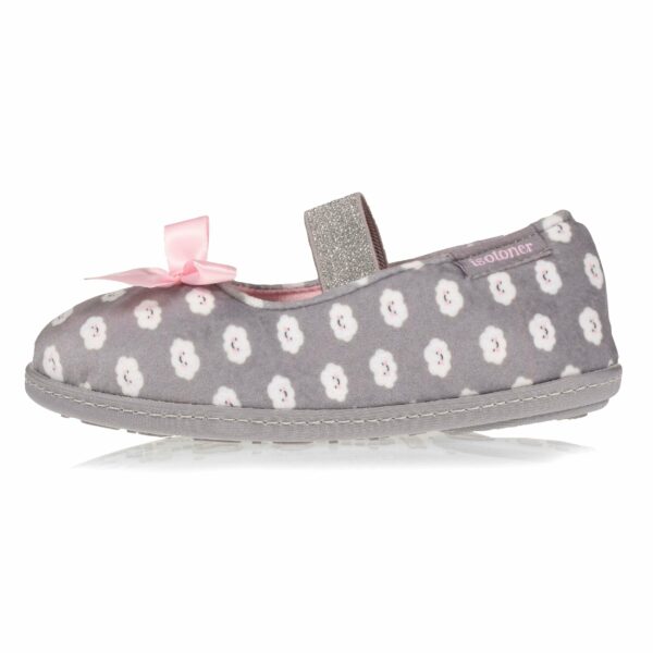 Isotoner - Chaussons ballerines Enfant Gris Nuage – Image 2