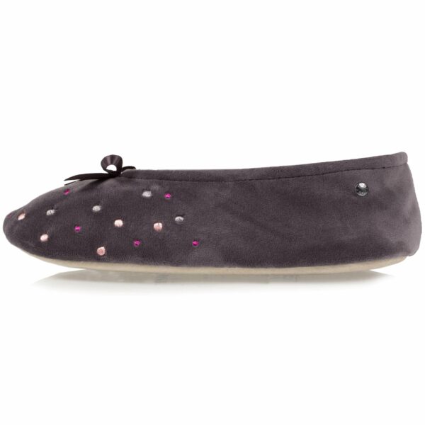 Isotoner - Chaussons ballerines Femme Pois Brodés – Image 2