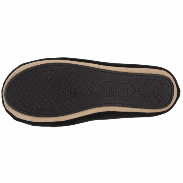 Isotoner - Chaussons ballerines Femme Nœud Bijou Noir – Image 3