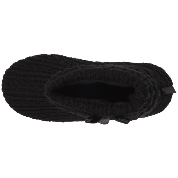 Isotoner - Chaussons bottillons Tricot Nœud Noir