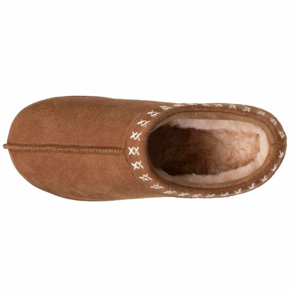 Isotoner - Chaussons bottillons bas cuir Femme Camel