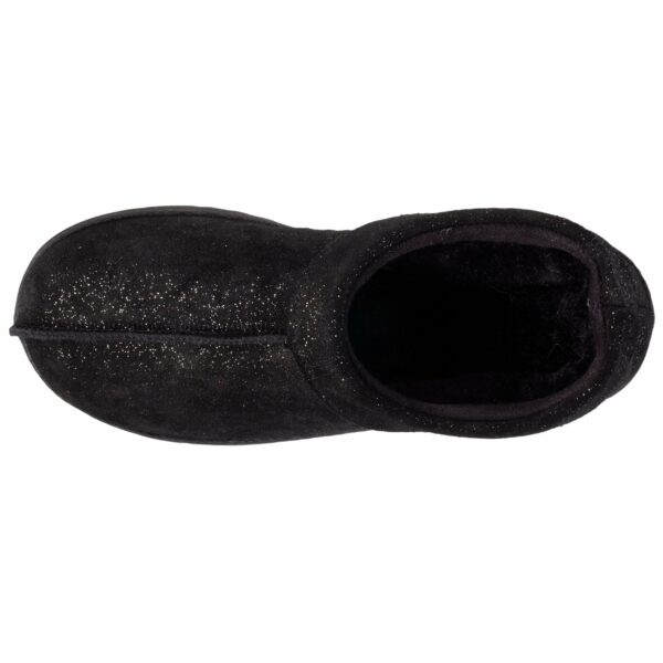 Isotoner - Chaussons bottillons cuir Femme Noir Nacré