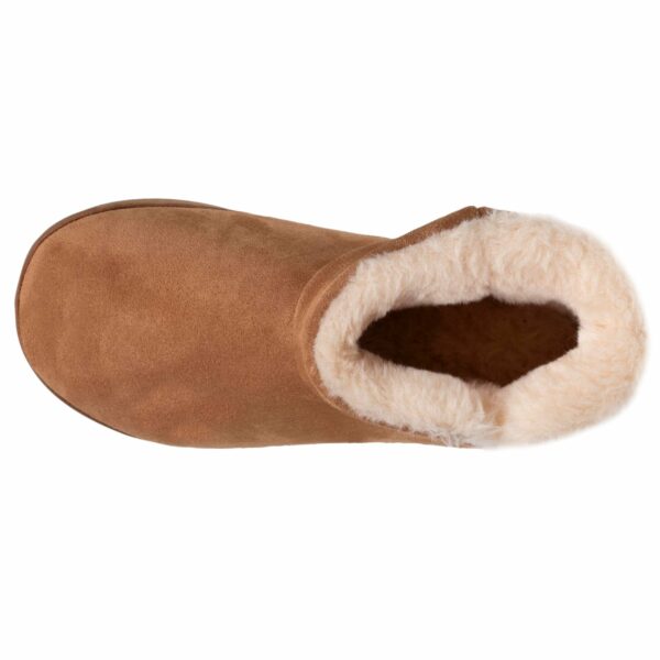 Isotoner - Chaussons bottillons cuir Femme Camel