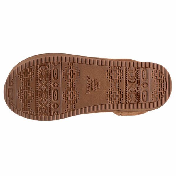 Isotoner - Chaussons bottillons cuir Femme Camel – Image 3