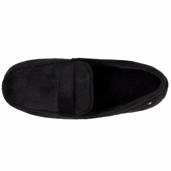 Isotoner - Chaussons mocassins Homme velours doux Noir