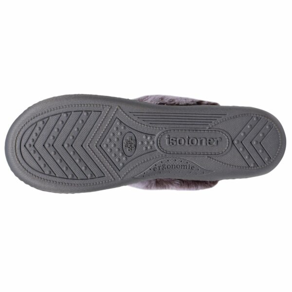 Isotoner - Chaussons mules Femme Gris chat fantaisie – Image 3