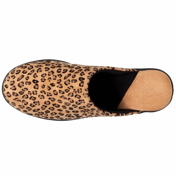 Isotoner - Chaussons mules talon Femme Léopard