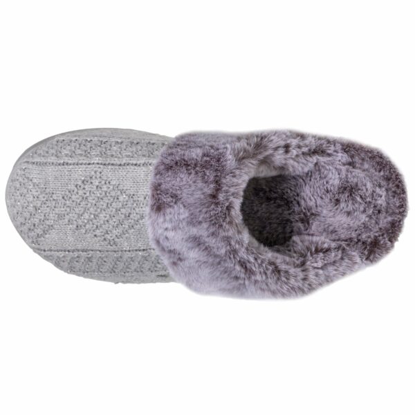 Isotoner - Chaussons mules tricot Femme Gris