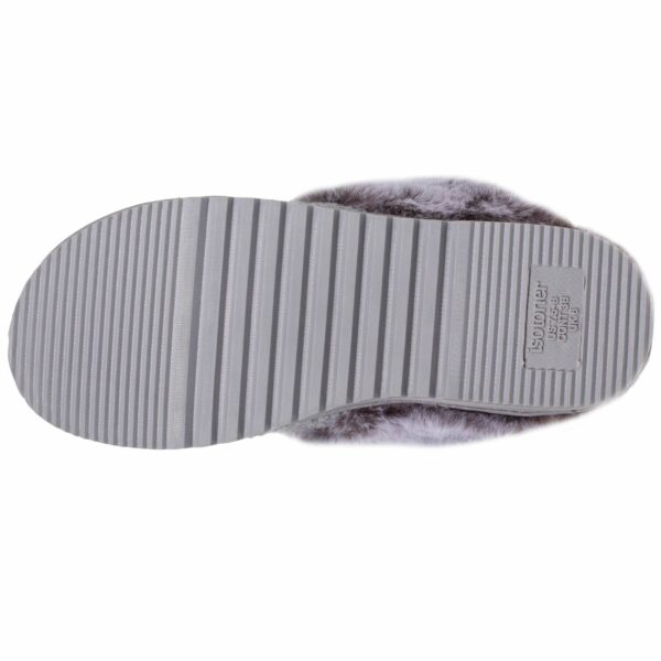 Isotoner - Chaussons mules tricot Femme Gris – Image 3
