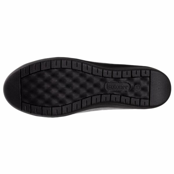 Isotoner - Chaussons slippers talon Femme Gris fantaisie chat – Image 3