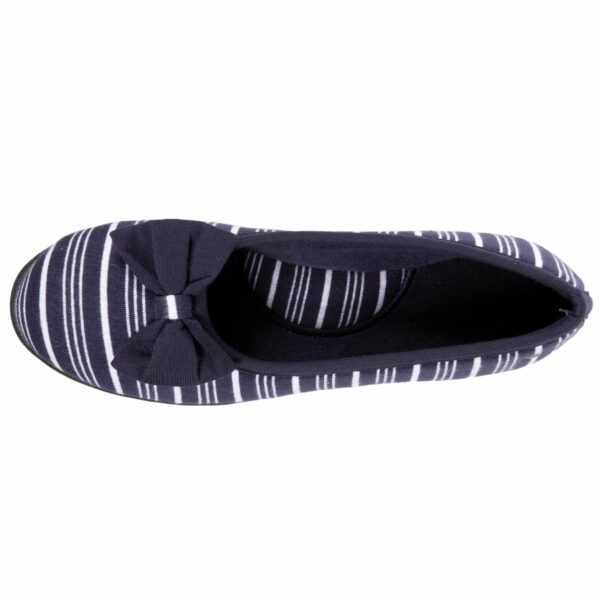 Isotoner - Chaussons ballerines Femme Rayures marine