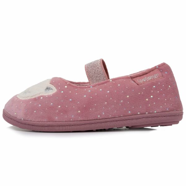 Isotoner - Chaussons ballerines Enfant Rose Chat – Image 2