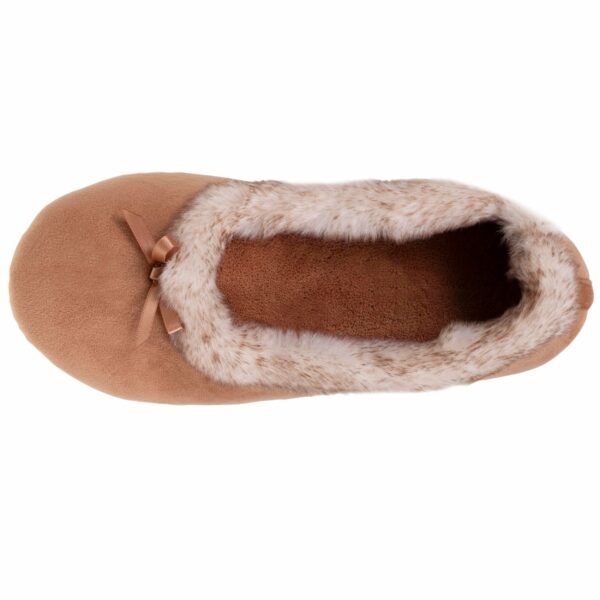 Isotoner - Chaussons ballerines Femme Camel