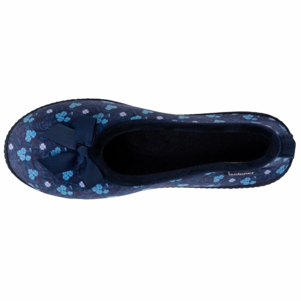 Isotoner - Chaussons ballerines Femme liberty fleur bleu