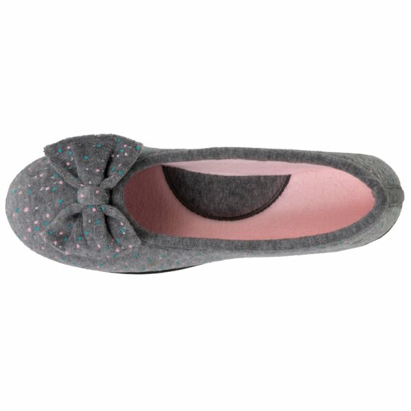 Isotoner - Chaussons ballerines Femme Gris chiné clair