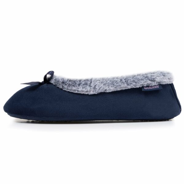 Isotoner - Chaussons ballerines Femme Marine – Image 3