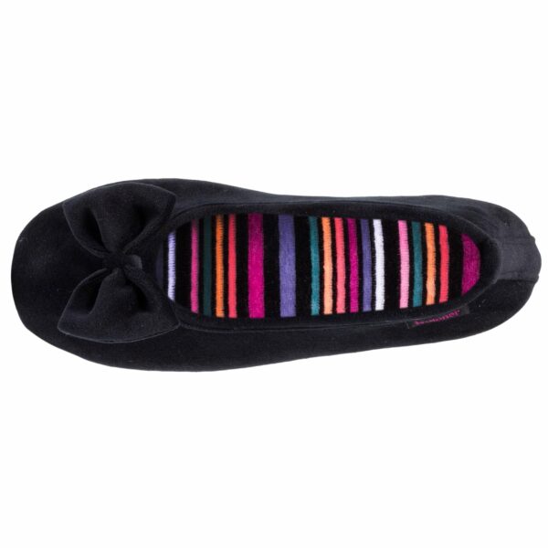Isotoner - Chaussons ballerines Femme Noir