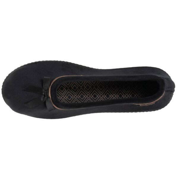 Isotoner - Chaussons ballerines Femme Noir beige