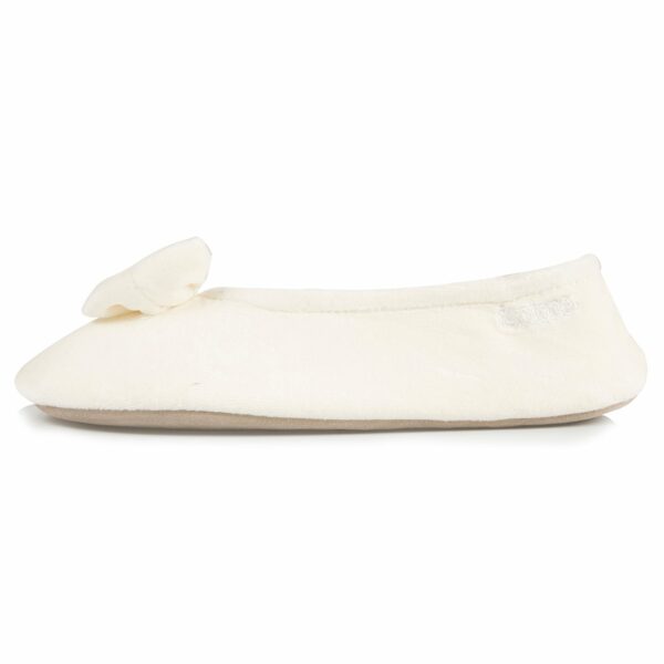 Isotoner - Chaussons ballerines Femme strass Ivoire – Image 3